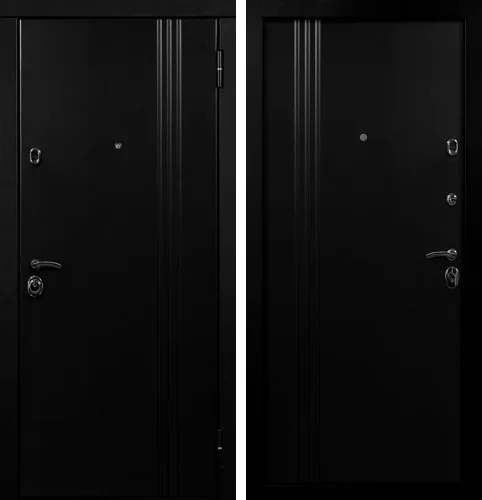 Входная дверь черная №39