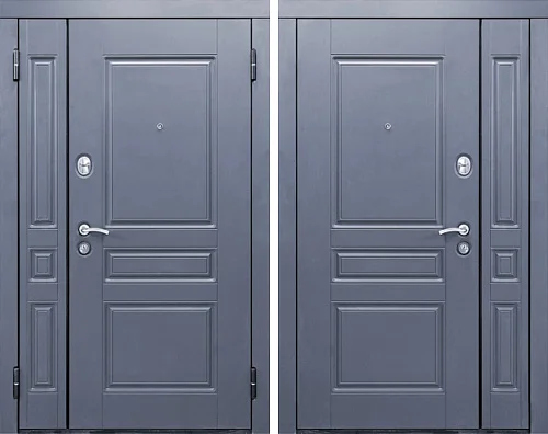 Дверь металлическая распашная двухстворчатая №30