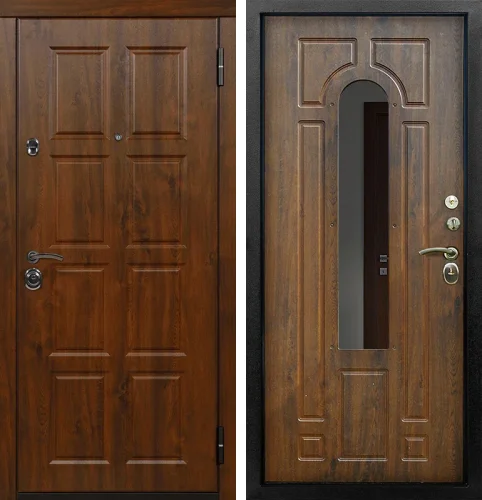 Входная металлическая дверь с зеркалом №10