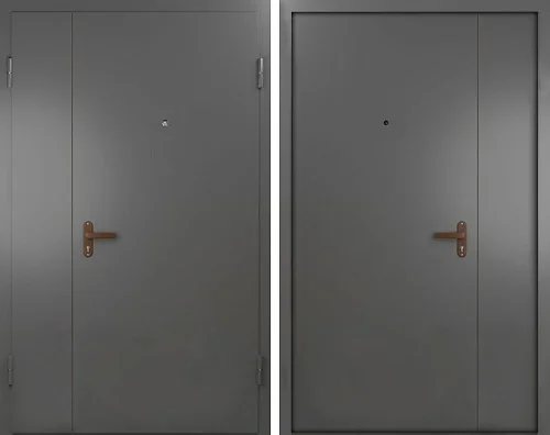 Железная серая дверь в тамбур №4