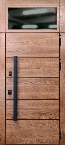 Входная дверь с окном сверху в частный дом №27