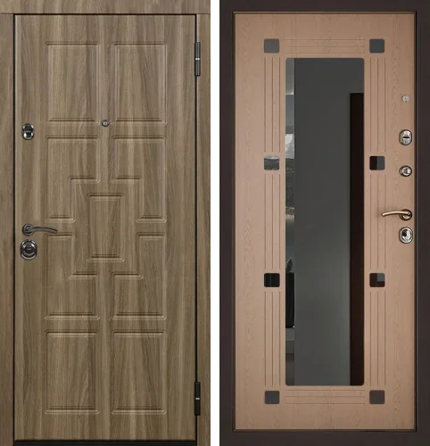 Зеркальная входная дверь №9