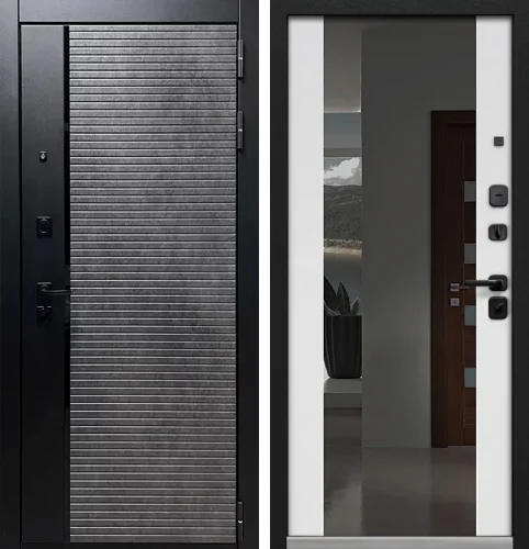 Входная дверь с терморазрывом с зеркалом №83