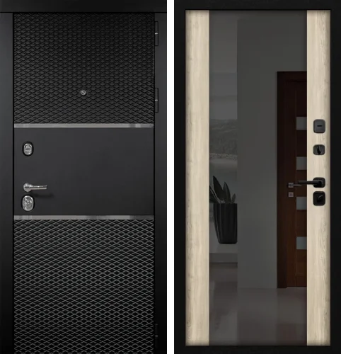 Стальная дверь с зеркалом №32