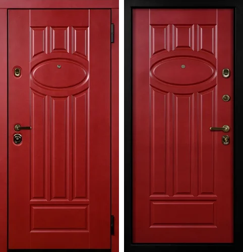 Красная металлическая дверь №2