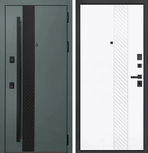 Дверь антивандальная металлическая с большой ручкой №10