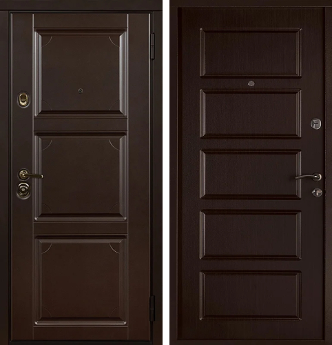 Металлическая дверь шоколад окрас по RAL