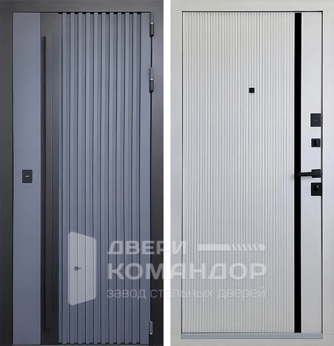 Синяя входная дверь с терморазрывом №98