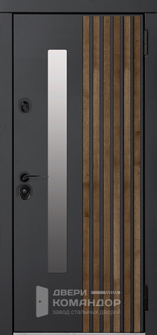 Дверь со стеклом входная уличная с терморазрывом №80 - наружная сторона