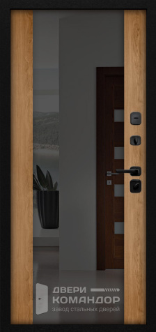 Входная металлическая дверь с зеркалом в квартиру №27 - внутренняя сторона