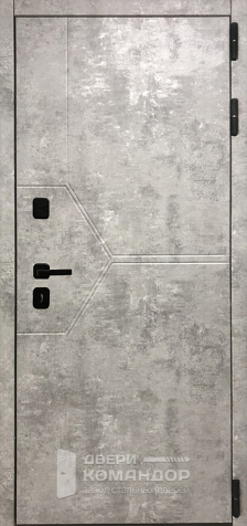 Уличная железная дверь для частного дома утепленная №47 - наружная сторона