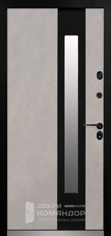 Дверь со стеклом входная уличная с терморазрывом №80 - внутренняя сторона