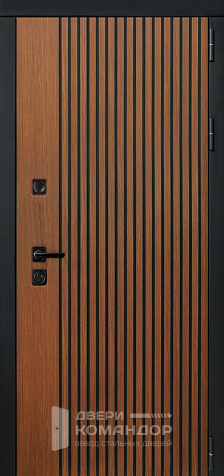 Входная металлическая дверь с зеркалом в квартиру №27 - наружная сторона