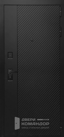 Чёрная железная дверь терморазрыв №90 - наружная сторона