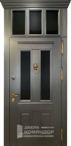 Входная дверь с фрамугой и терморазрывом №69 - наружная сторона