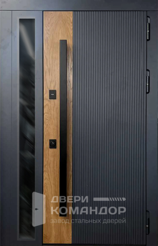 Утепленная двухстворчатая дверь №36