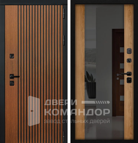 Входная металлическая дверь с зеркалом в квартиру №27