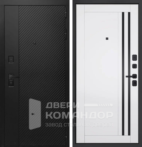 Чёрная железная дверь терморазрыв №90