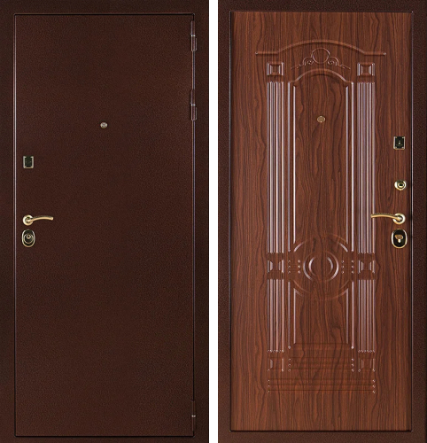 Металлическая дверь медный антик №9